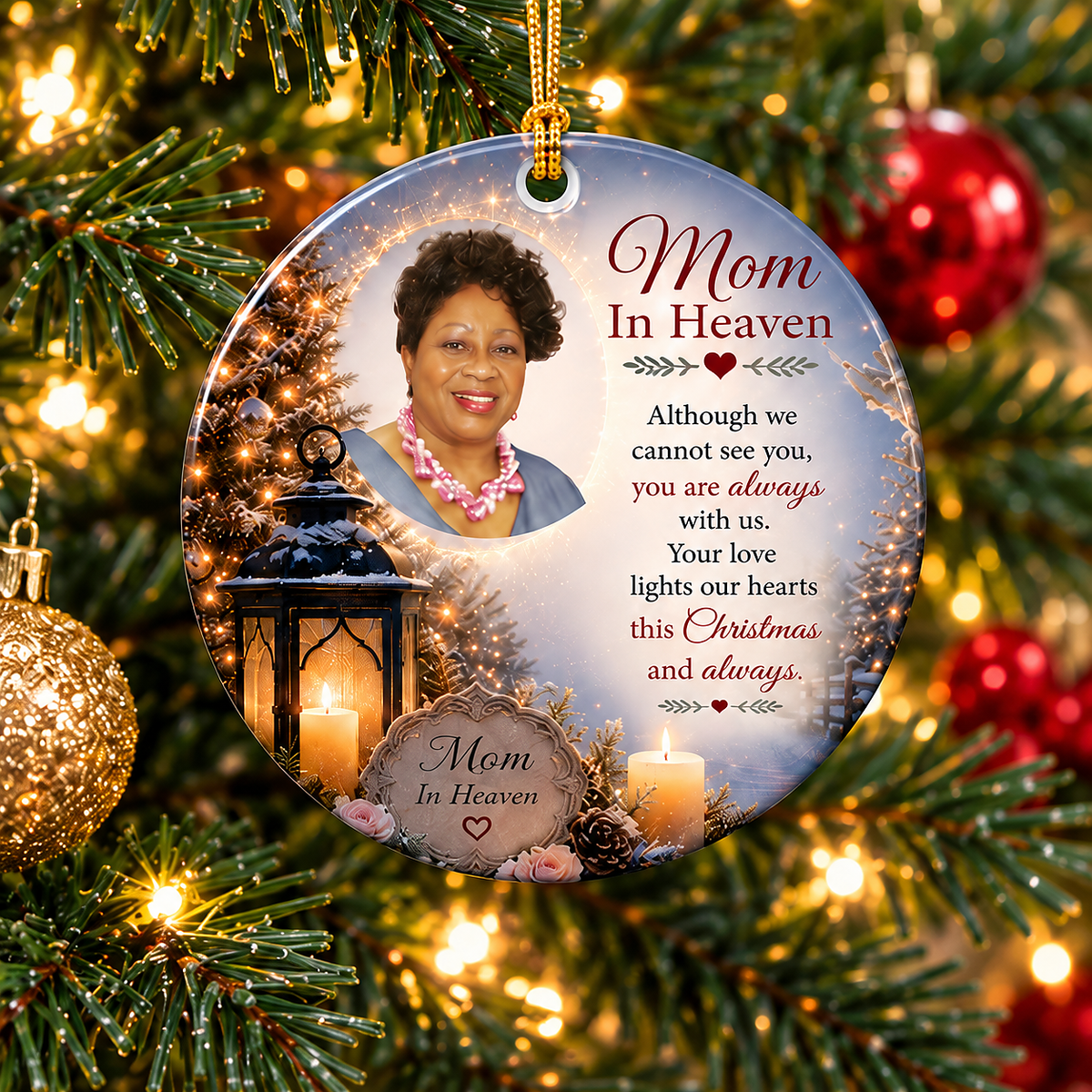 Mom in Heaven Memorial Christmas Ornament