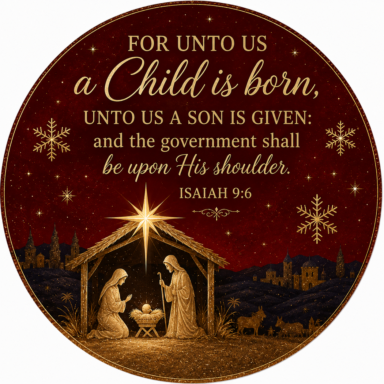 Glory to God Scripture Nativity Ornaments – Christian Christmas Decor