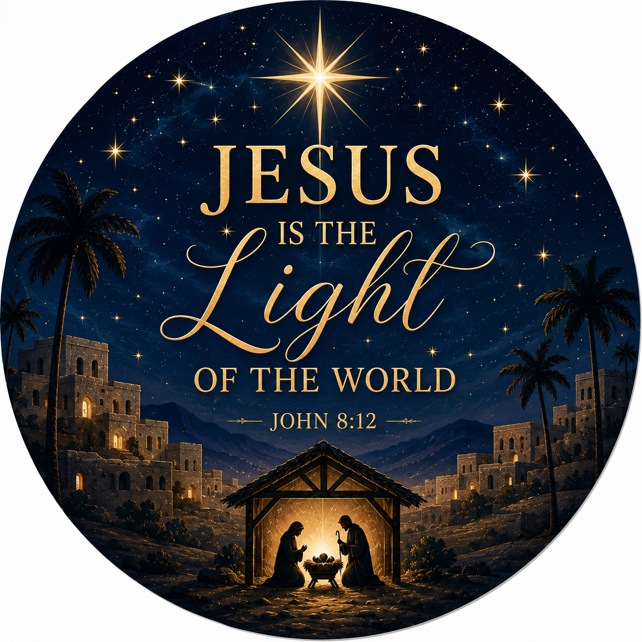 Glory to God Scripture Nativity Ornaments – Christian Christmas Decor