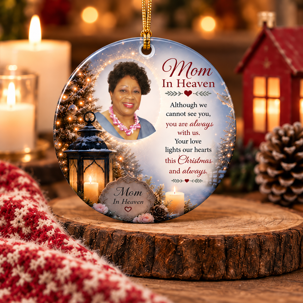 Mom in Heaven Memorial Christmas Ornament