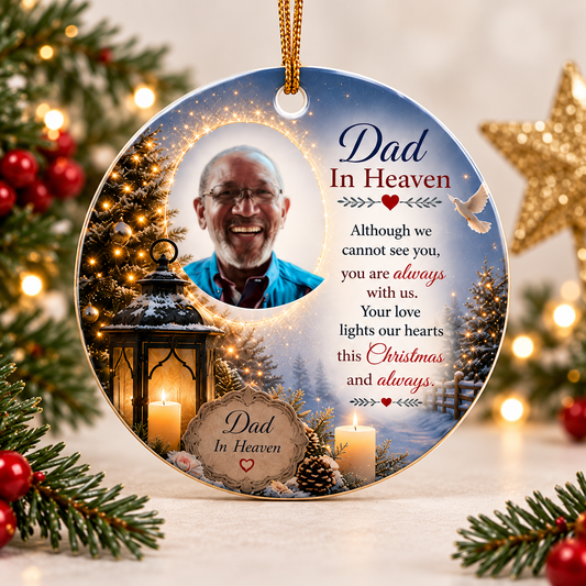 Dad in Heaven Memorial Christmas Ornament