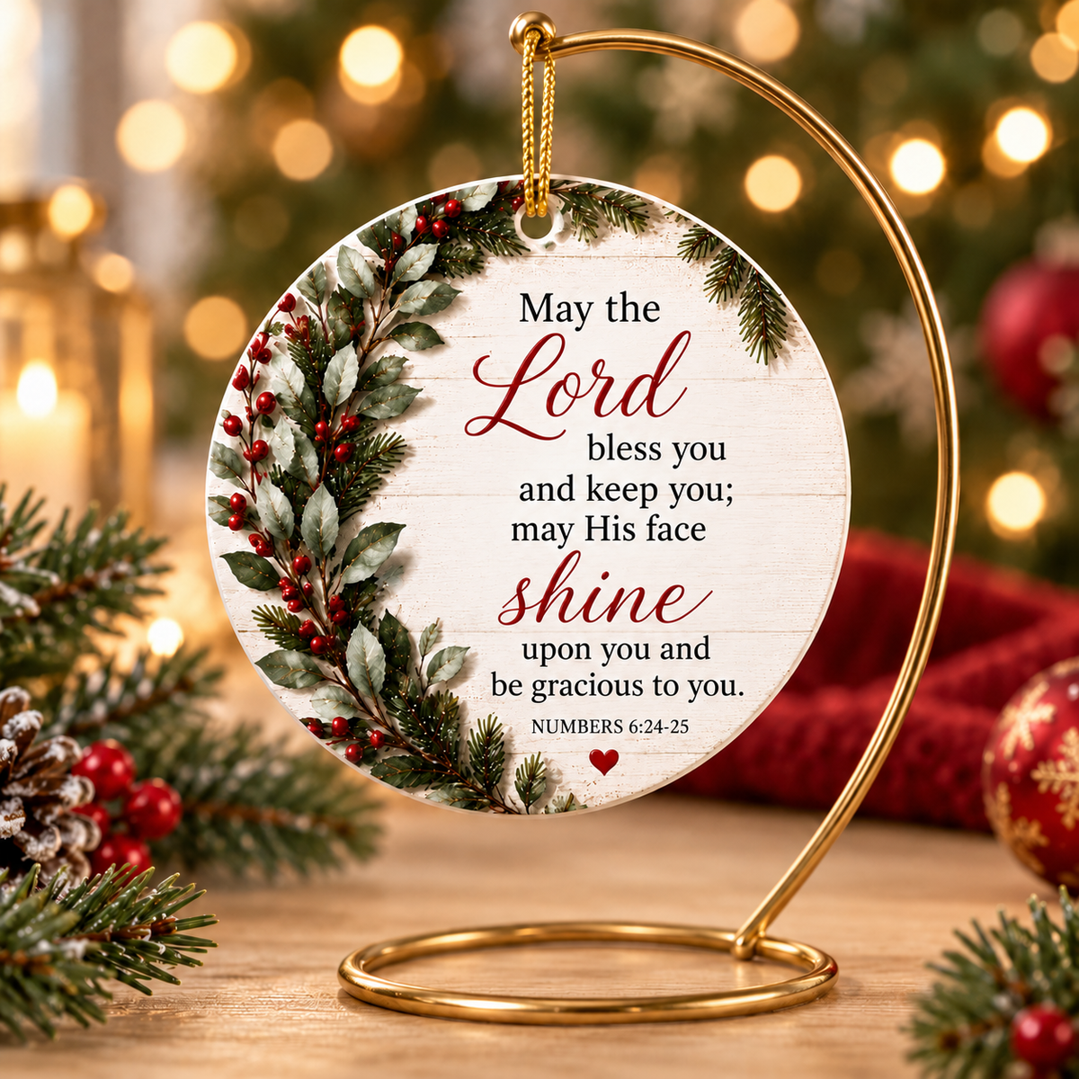 Religious Scripture Christmas Ornament Set of 4
