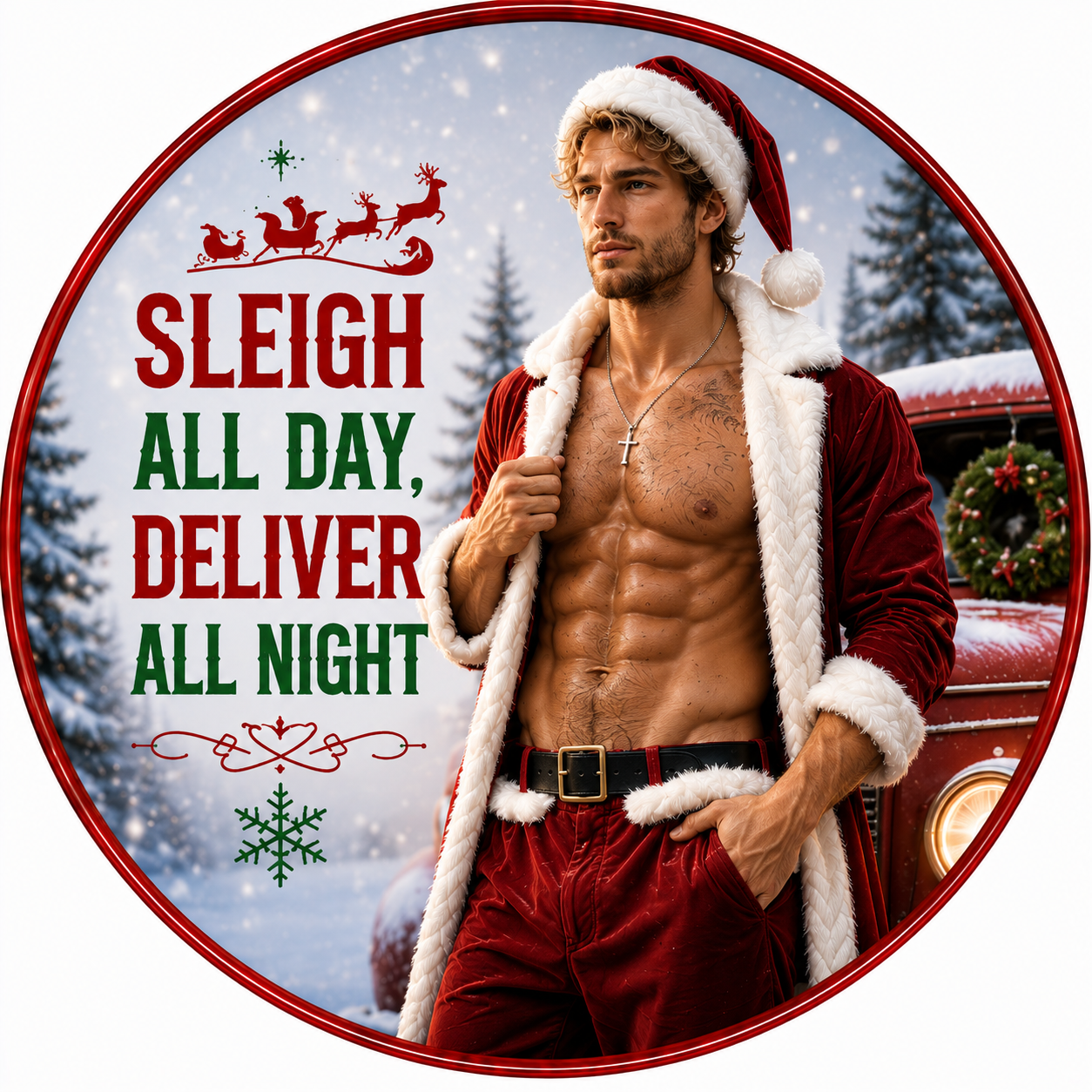 He's the Main Gift ceramic Christmas ornament