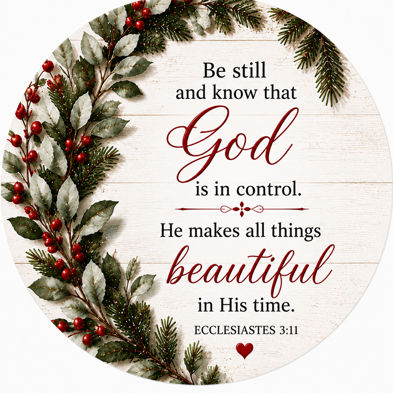 Faith Hope Love Scripture Ceramic Ornament Set – Christian Christmas Gift