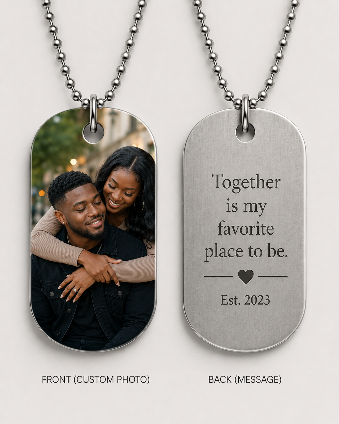 Custom Photo Dog Tag Necklace