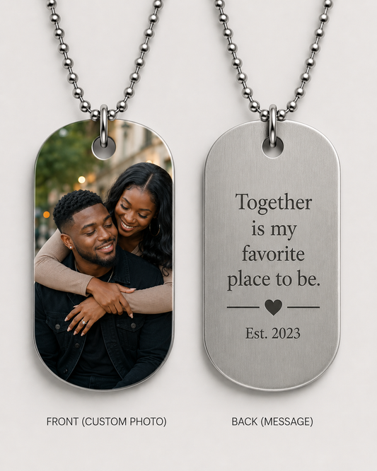Custom Photo Dog Tag Necklace