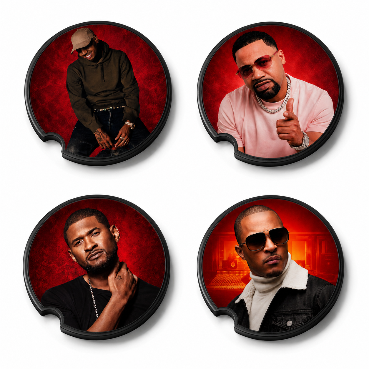 Music Artist Photo Car Coasters – Set of 4