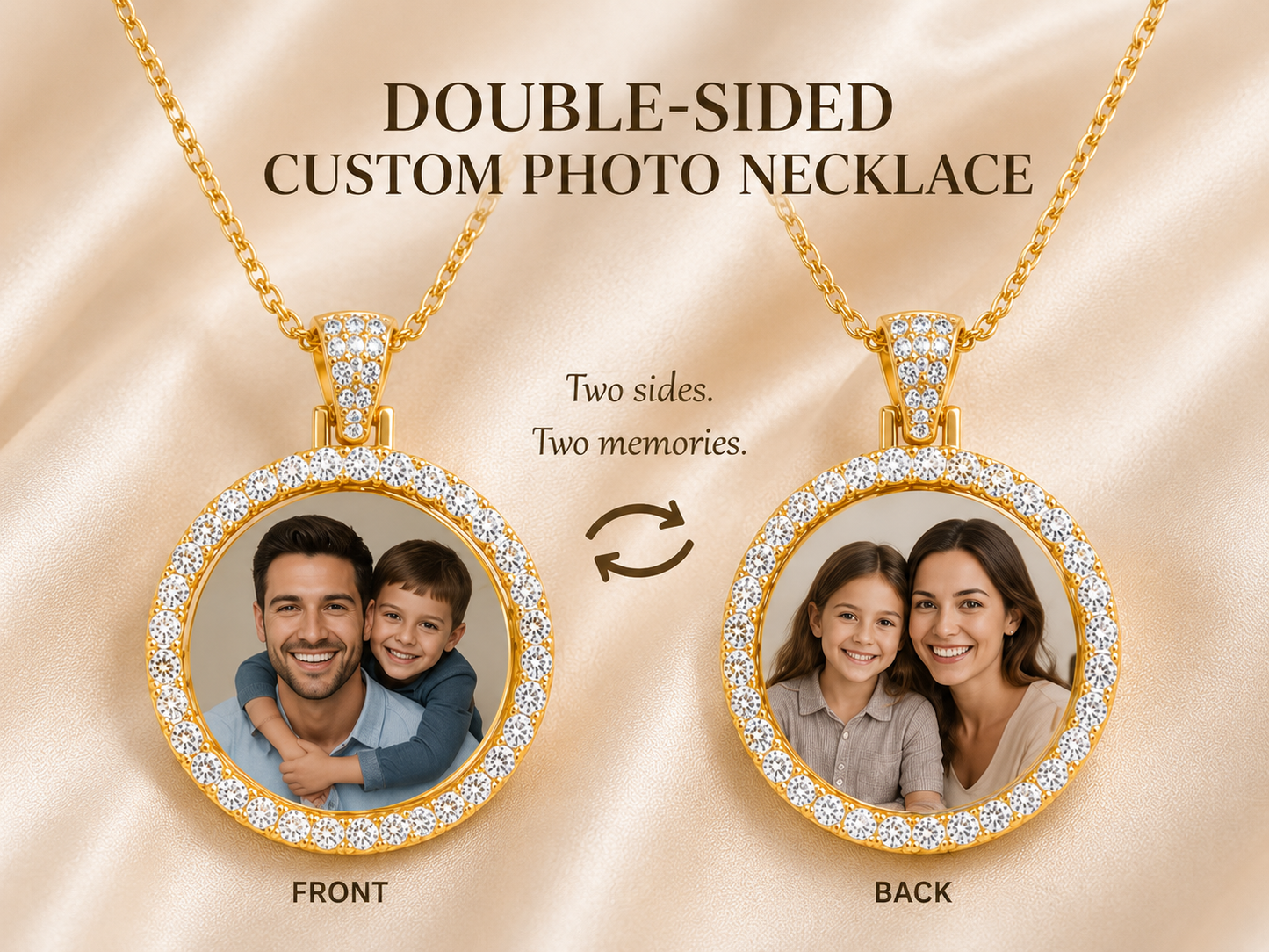 Double-Sided Custom Pendant Necklace