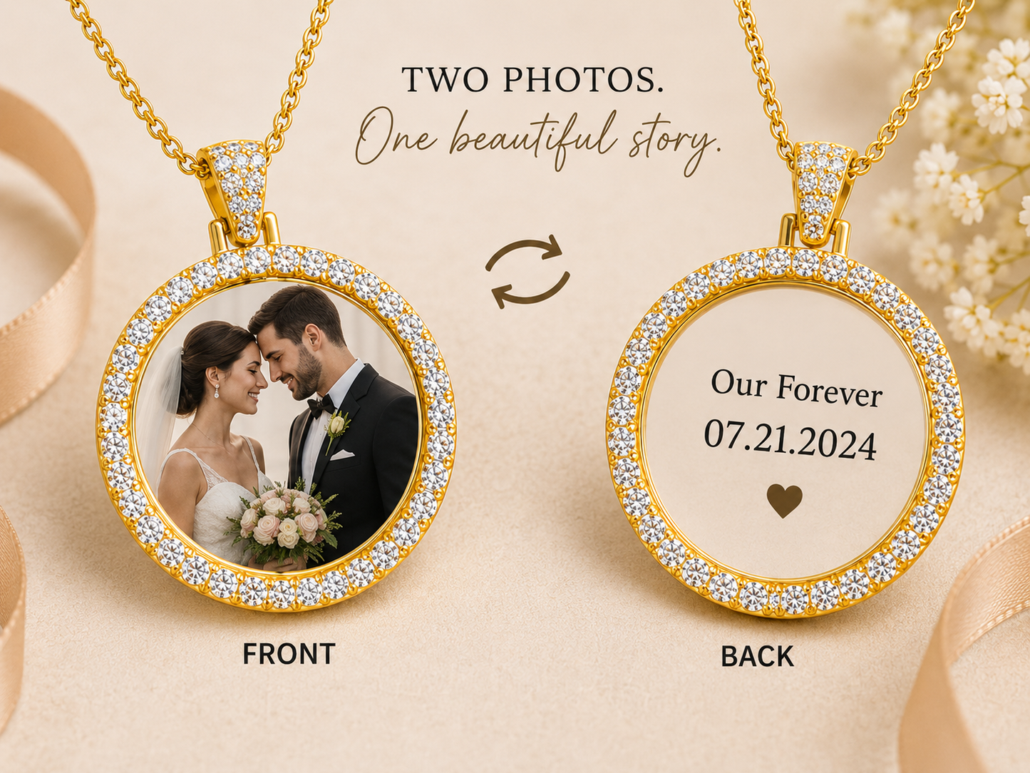 Double-Sided Custom Pendant Necklace