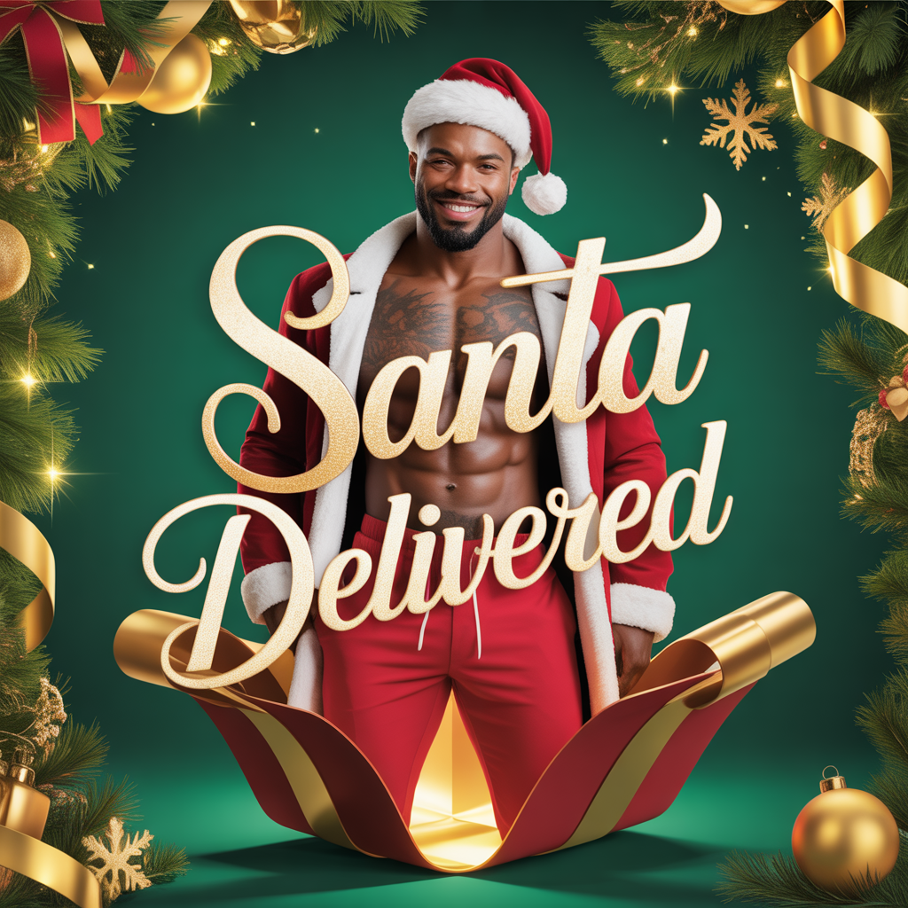 Sexy Black Santa Christmas Ornaments – Set of 6 Bold Designs