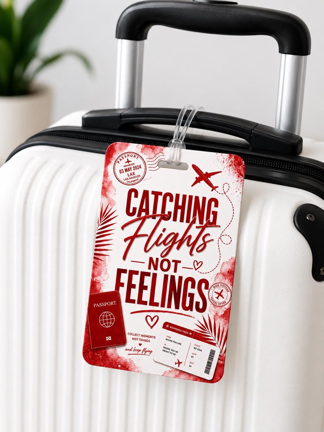 Catching Flights Not Feelings Luggage Tag